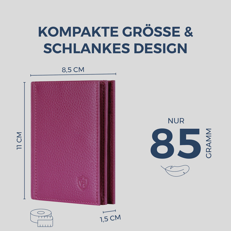 Geldbörse mit RFID-Schutz, 8 Kartenfächer und XXL-Münzfach