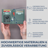 Geldbörse mit RFID-Schutz, 8 Kartenfächer und XXL-Münzfach