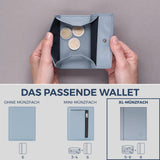 Geldbörse mit RFID-Schutz, 8 Kartenfächer und XXL-Münzfach