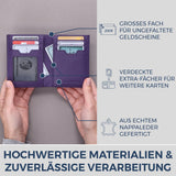 Geldbörse mit RFID-Schutz, 8 Kartenfächer und XXL-Münzfach