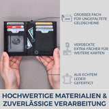 Geldbörse mit RFID-Schutz, 8 Kartenfächer und XXL-Münzfach