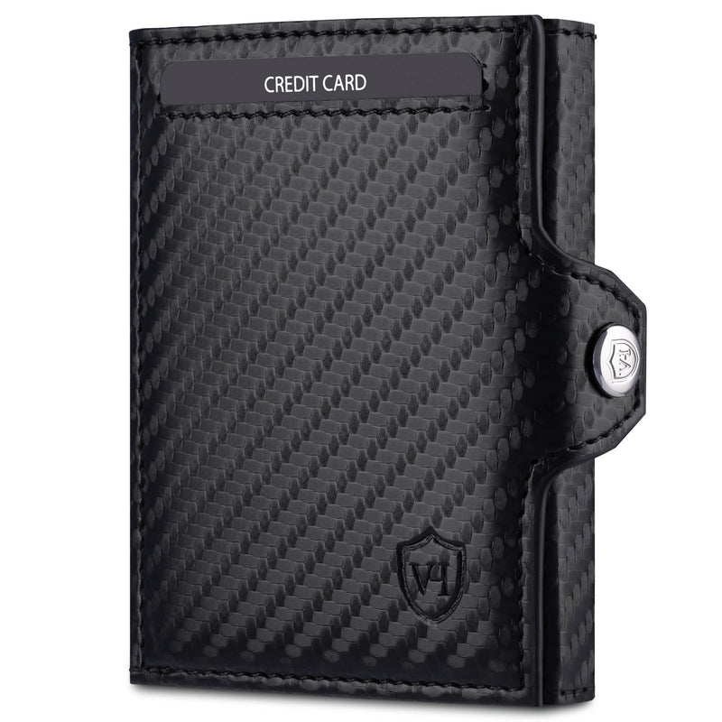 Slim Wallet mit RFID-Schutz, 5 Kartenfächer und Mini-Münzfach