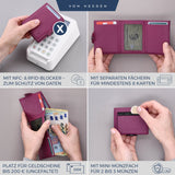 Slim Wallet mit RFID-Schutz, 5 Kartenfächer und Mini-Münzfach