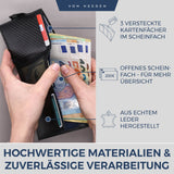 Slim Wallet mit RFID-Schutz, 5 Kartenfächer und Mini-Münzfach
