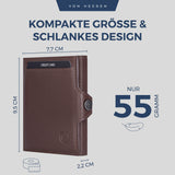 Slim Wallet mit RFID-Schutz, 5 Kartenfächer und Mini-Münzfach