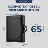 Slim Wallet mit RFID-Schutz, 5 Kartenfächer und Mini-Münzfach