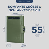 Slim Wallet mit RFID-Schutz, 5 Kartenfächer und Mini-Münzfach