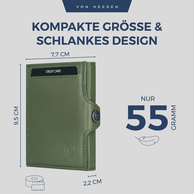 Slim Wallet mit RFID-Schutz, 5 Kartenfächer und Mini-Münzfach