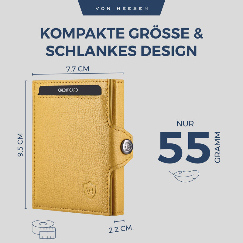 Slim Wallet mit RFID-Schutz, 5 Kartenfächer und Mini-Münzfach