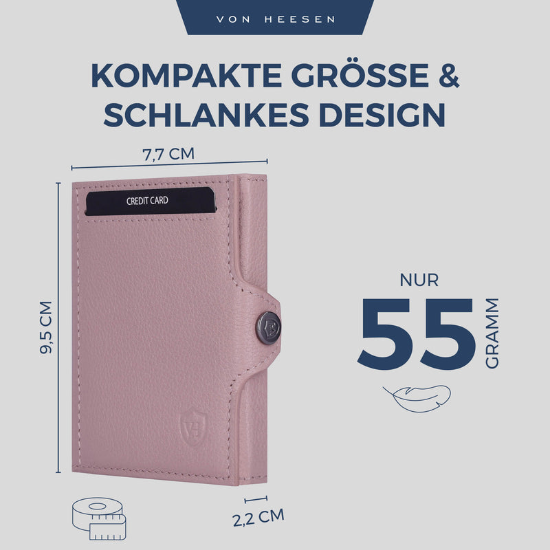 Slim Wallet mit RFID-Schutz, 5 Kartenfächer und Mini-Münzfach