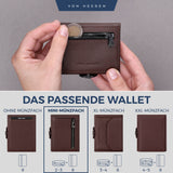 Slim Wallet mit RFID-Schutz, 5 Kartenfächer und Mini-Münzfach