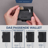 Slim Wallet mit RFID-Schutz, 5 Kartenfächer und Mini-Münzfach