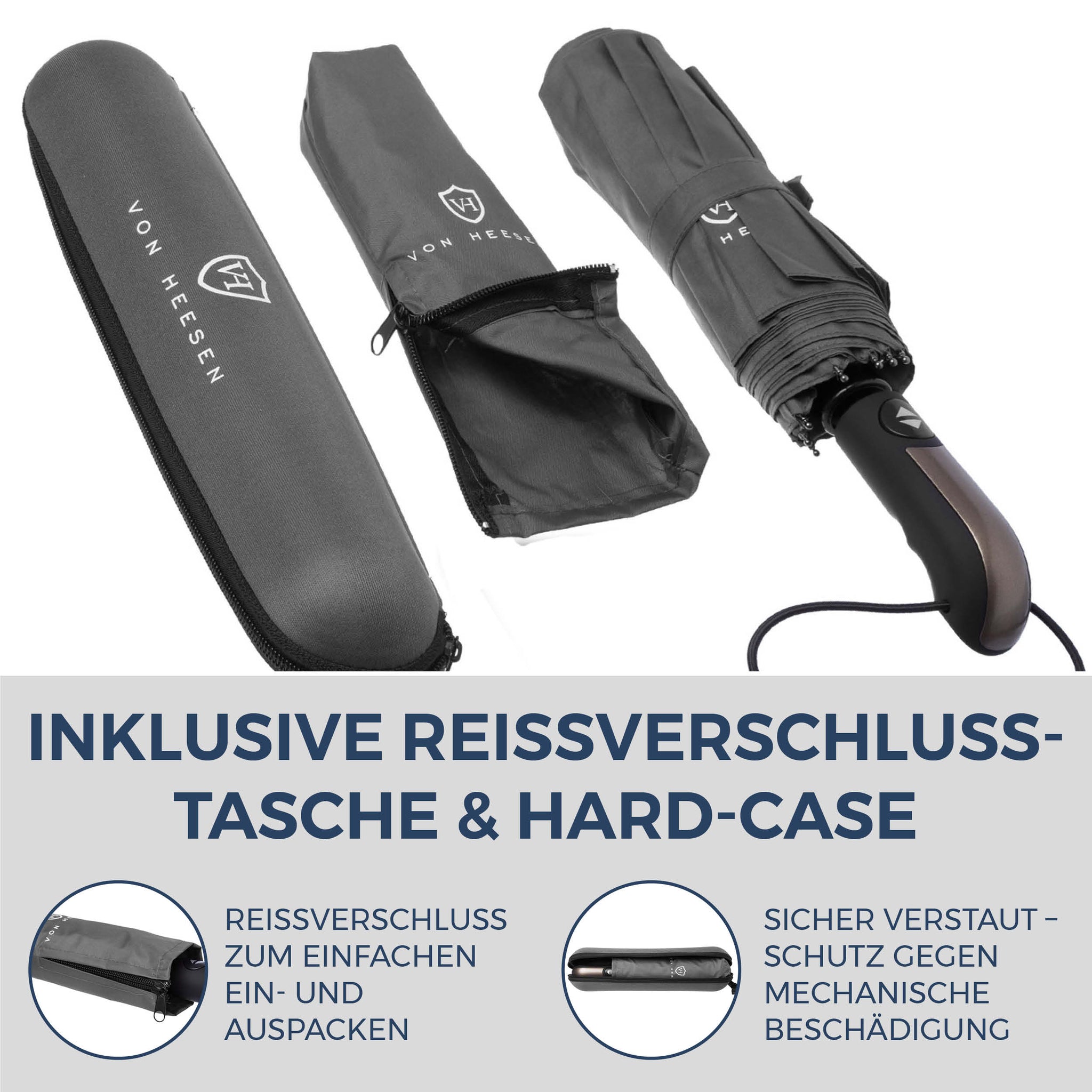 Regenschirm mit Auf-Zu-Automatik
