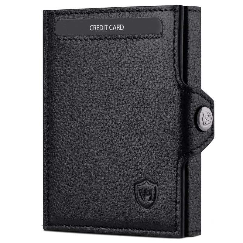 Slim Wallet mit RFID-Schutz, 5 Kartenfächer und XXL-Münzfach