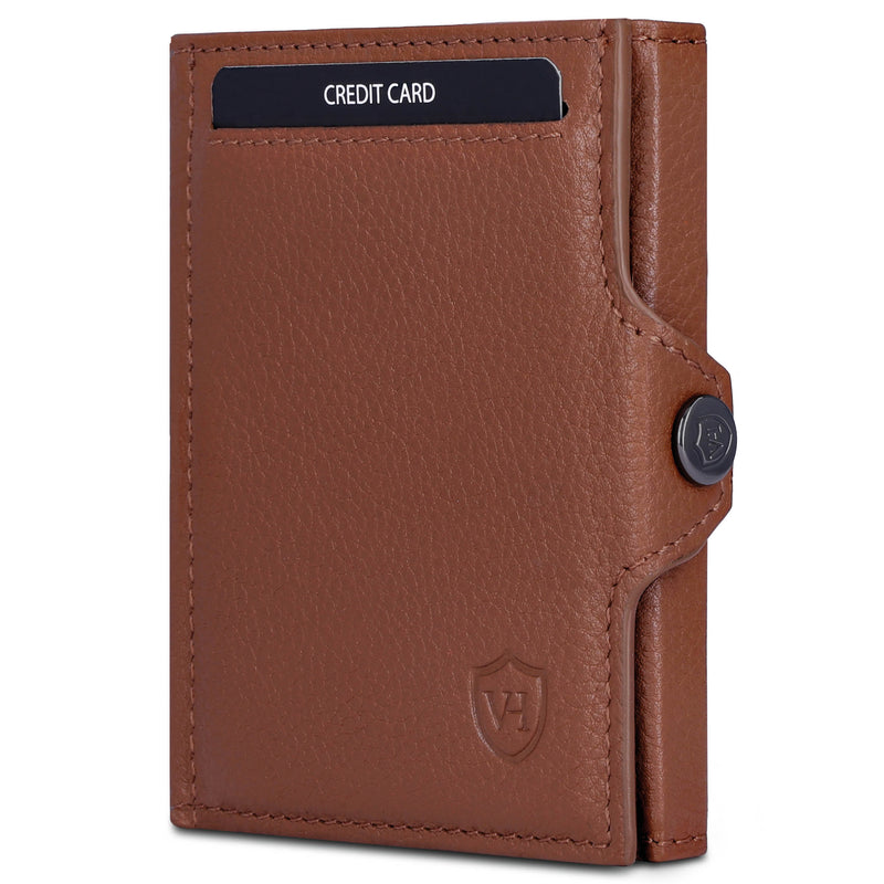 Slim Wallet mit RFID-Schutz, 5 Kartenfächer und XXL-Münzfach