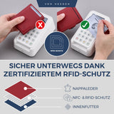Slim Wallet mit RFID-Schutz, 5 Kartenfächer und XXL-Münzfach