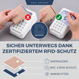 Slim Wallet mit RFID-Schutz, 5 Kartenfächer und XXL-Münzfach