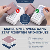 Slim Wallet mit RFID-Schutz, 5 Kartenfächer und XXL-Münzfach