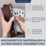 Slim Wallet mit RFID-Schutz, 5 Kartenfächer und XXL-Münzfach