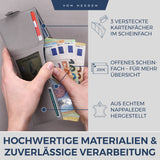 Slim Wallet mit RFID-Schutz, 5 Kartenfächer und XXL-Münzfach