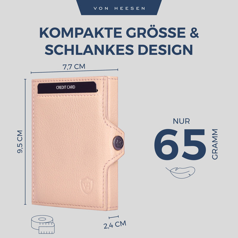 Slim Wallet mit RFID-Schutz, 5 Kartenfächer und XXL-Münzfach