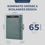 Slim Wallet mit RFID-Schutz, 5 Kartenfächer und XXL-Münzfach