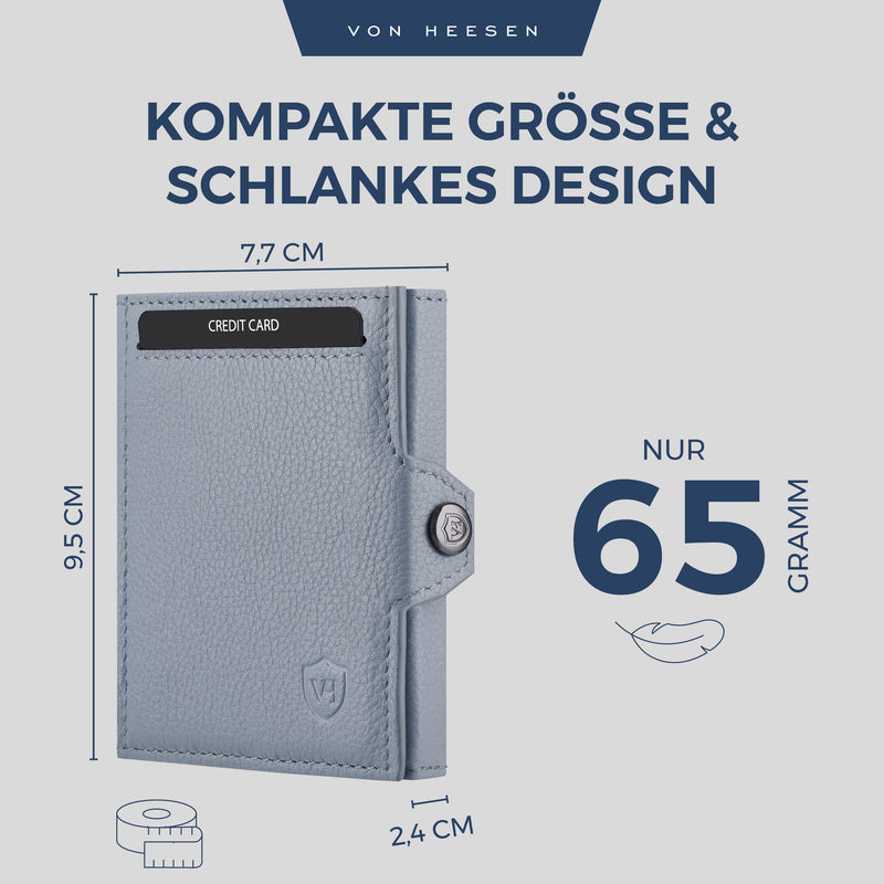Slim Wallet mit RFID-Schutz, 5 Kartenfächer und XXL-Münzfach