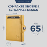 Slim Wallet mit RFID-Schutz, 5 Kartenfächer und XXL-Münzfach