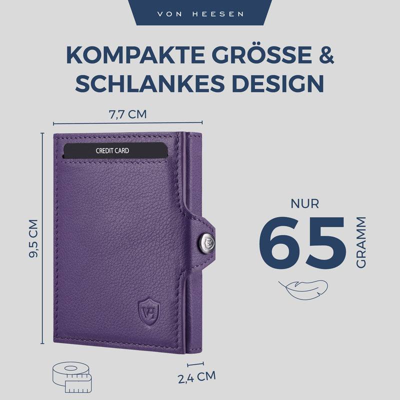 Slim Wallet mit RFID-Schutz, 5 Kartenfächer und XXL-Münzfach