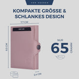 Slim Wallet mit RFID-Schutz, 5 Kartenfächer und XXL-Münzfach