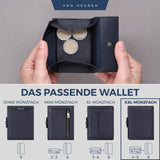 Slim Wallet mit RFID-Schutz, 5 Kartenfächer und XXL-Münzfach