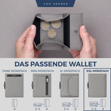 Slim Wallet mit RFID-Schutz, 5 Kartenfächer und XXL-Münzfach