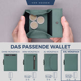 Slim Wallet mit RFID-Schutz, 5 Kartenfächer und XXL-Münzfach