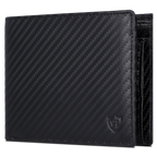 Geldbörse mit RFID-Schutz & 8 Kartenfächer (Carbon)