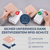 Geldbörse mit RFID-Schutz & 8 Kartenfächer (Genarbt)
