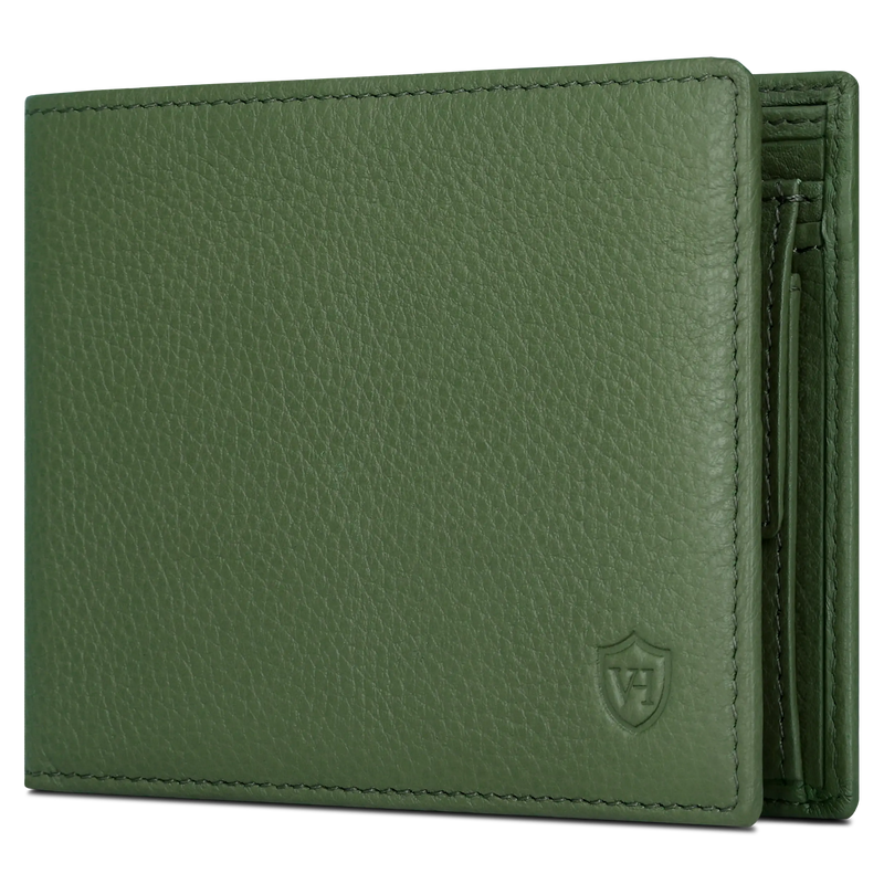 Geldbörse mit RFID-Schutz & 8 Kartenfächer (Genarbt)