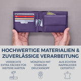 Geldbörse mit RFID-Schutz & 8 Kartenfächer (Genarbt)