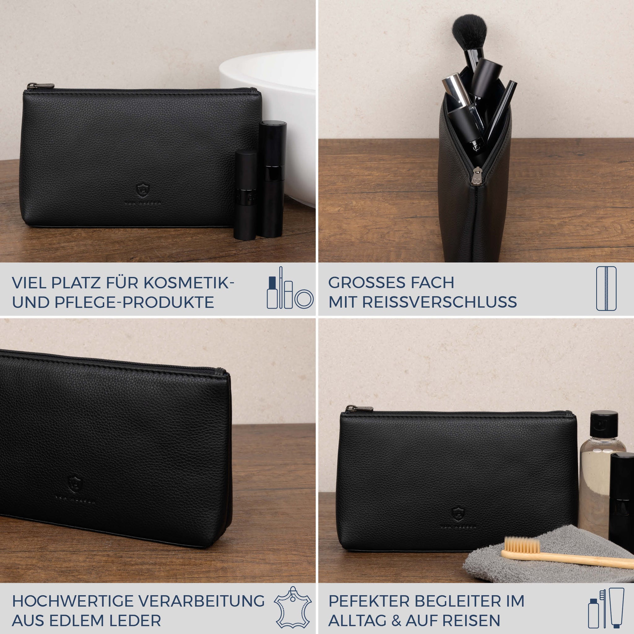 Schminktasche Kosmetiktasche (Genarbt)