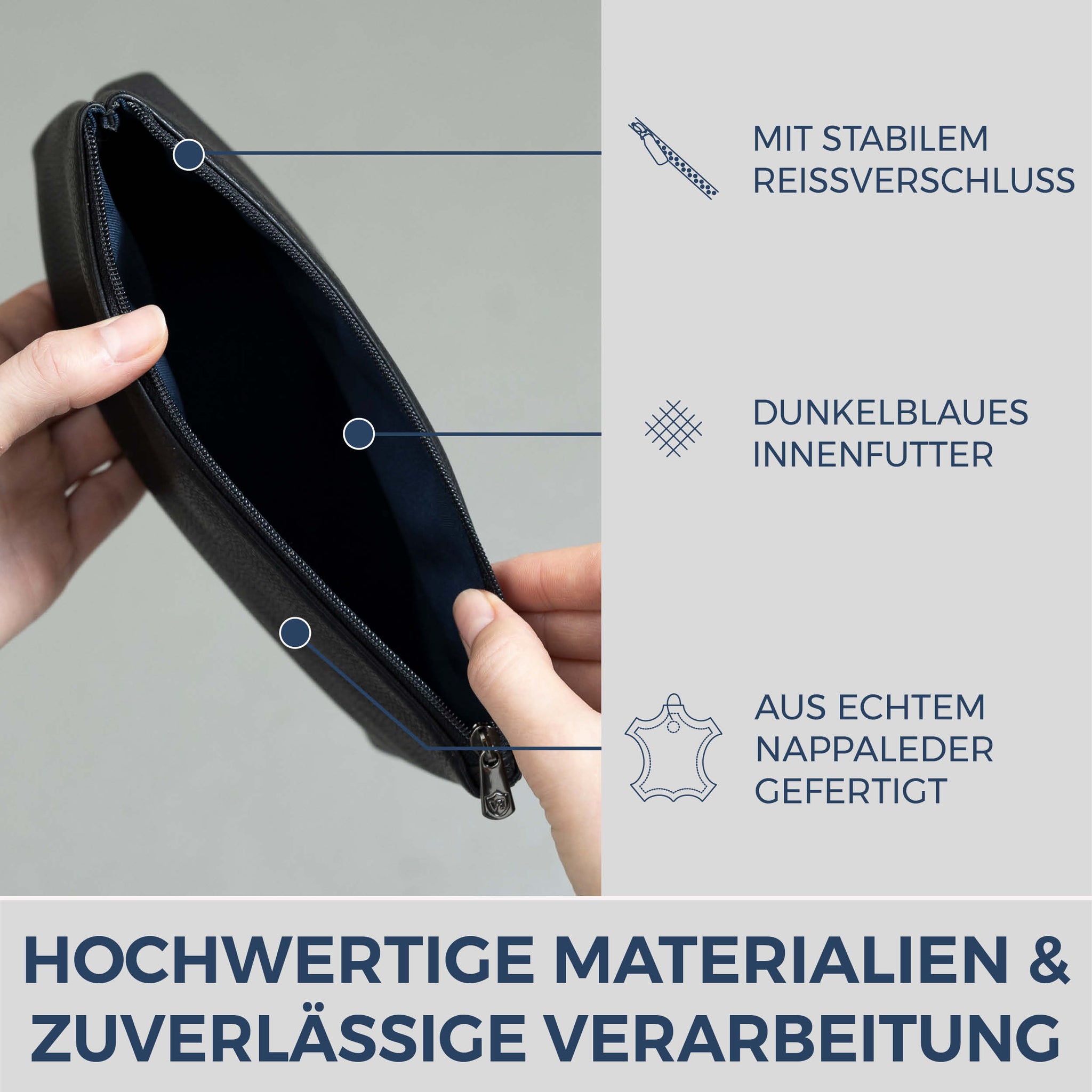 Schminktasche Kosmetiktasche (Genarbt)