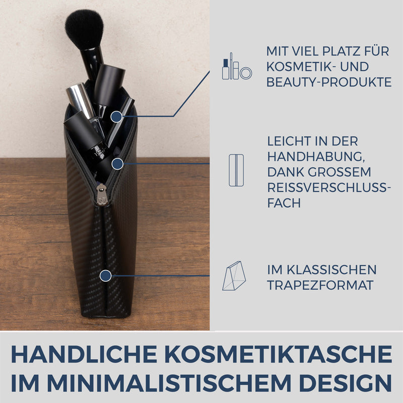 Schminktasche Kosmetiktasche (Carbon)
