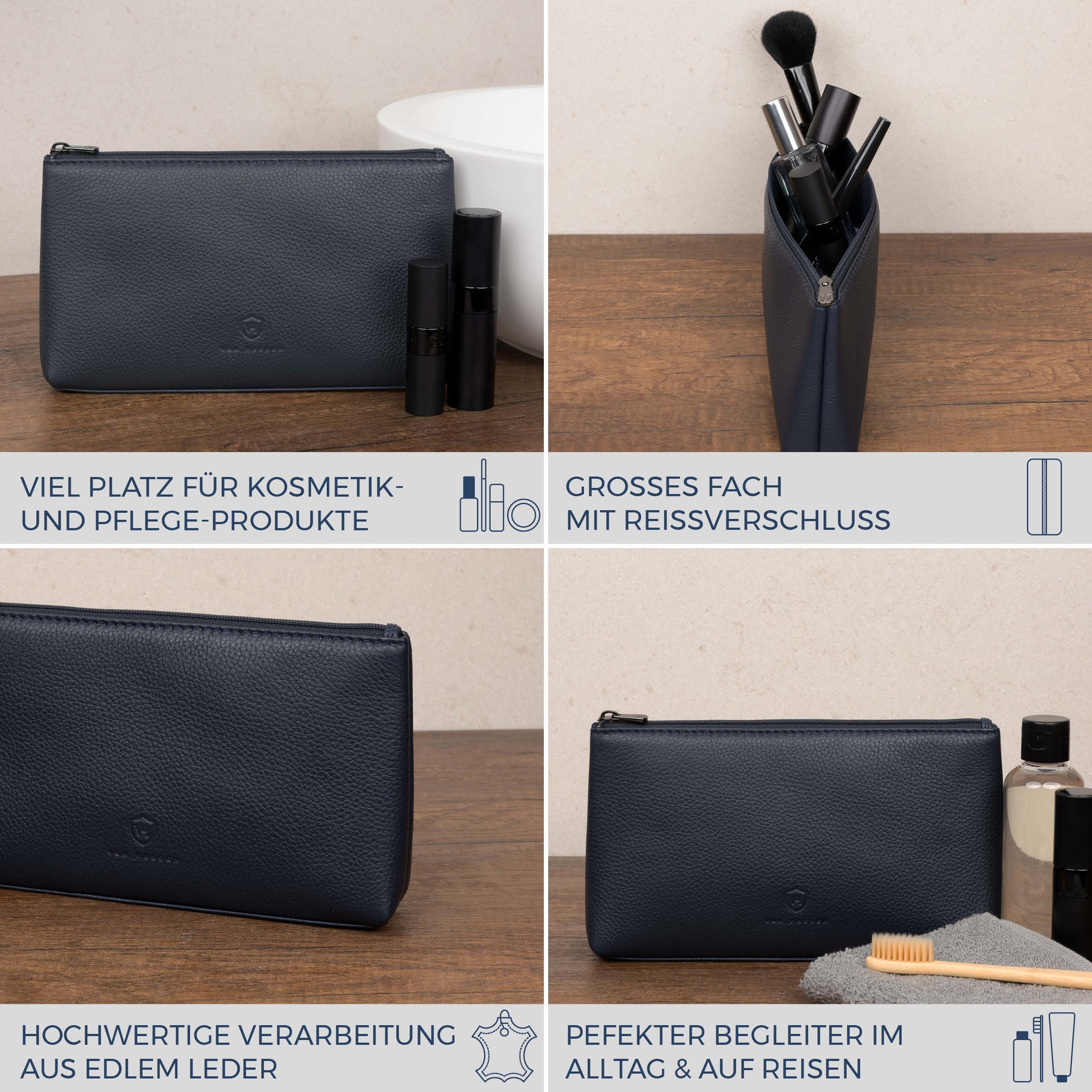 Schminktasche Kosmetiktasche (Genarbt)