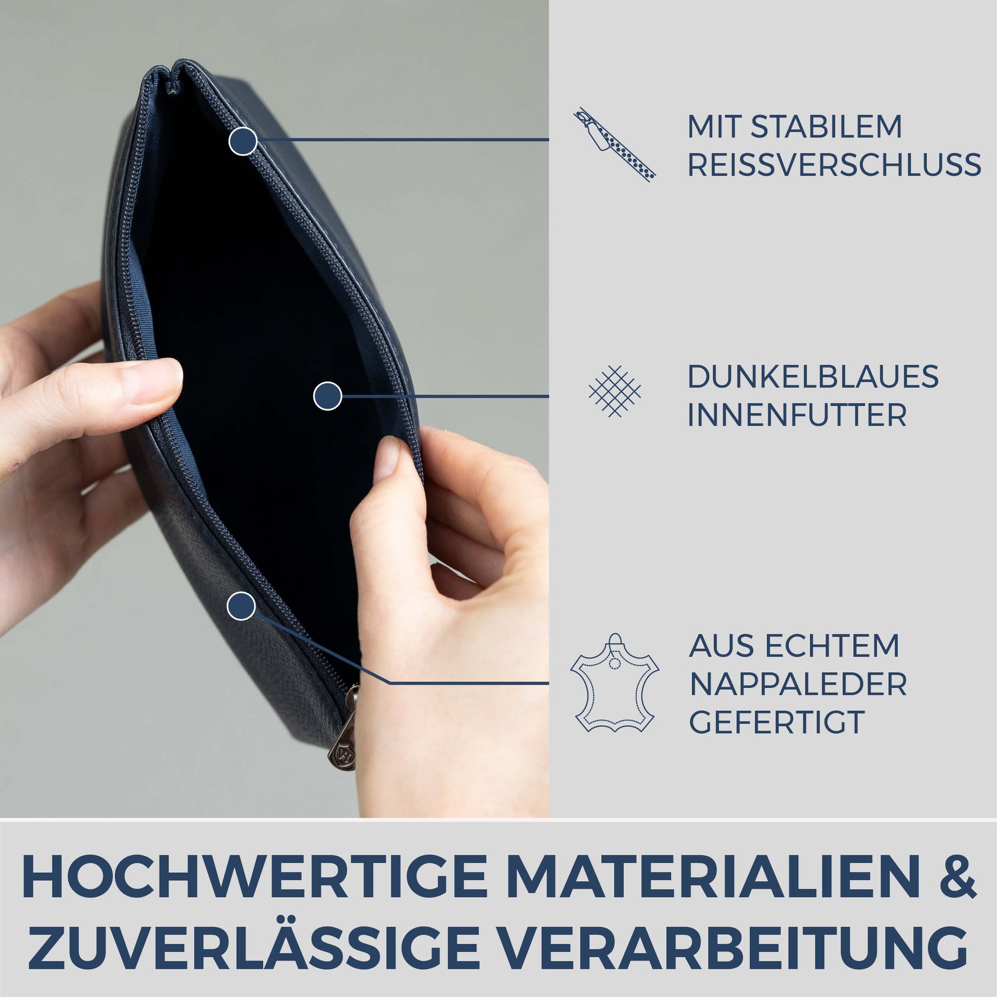 Schminktasche Kosmetiktasche (Genarbt)