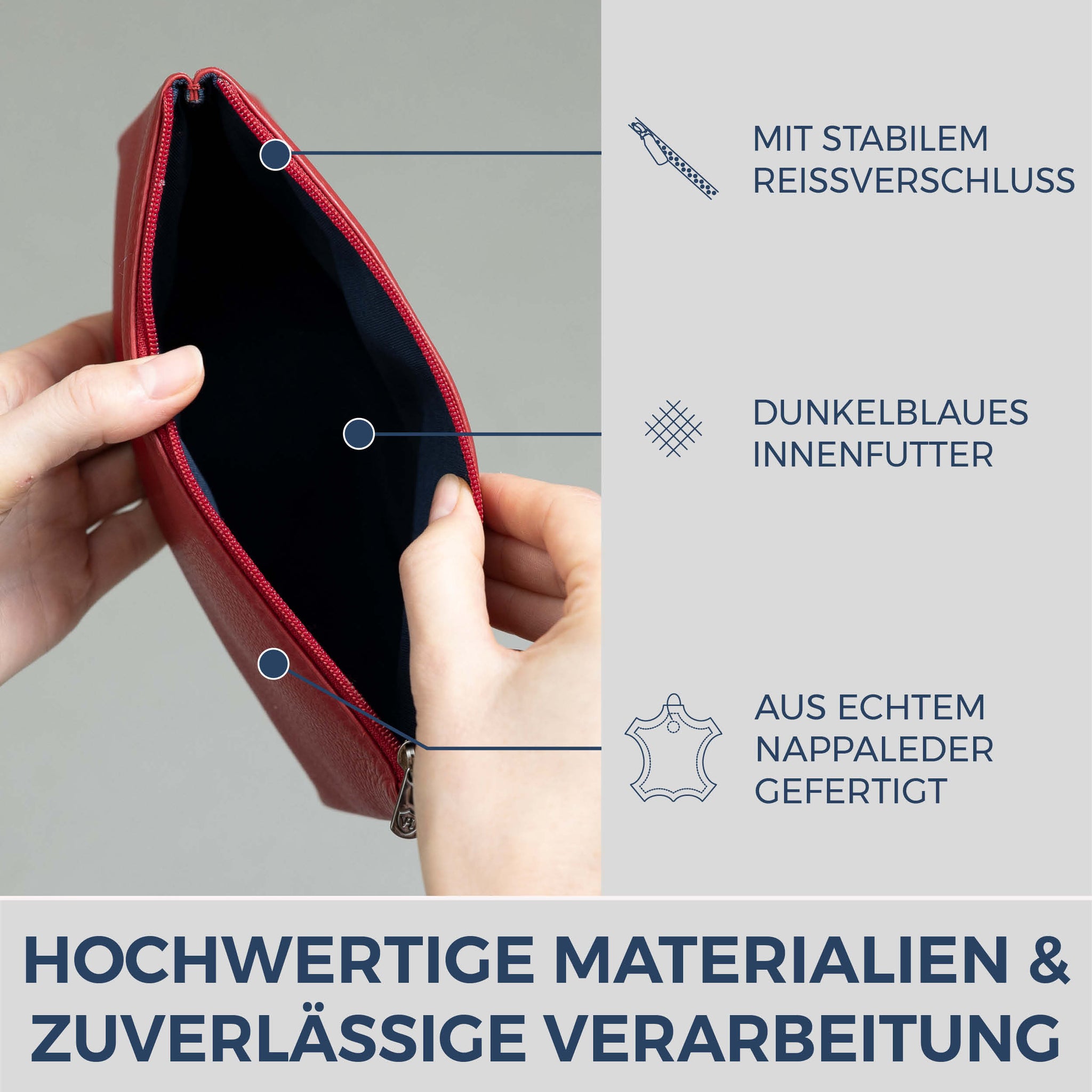 Schminktasche Kosmetiktasche (Genarbt)