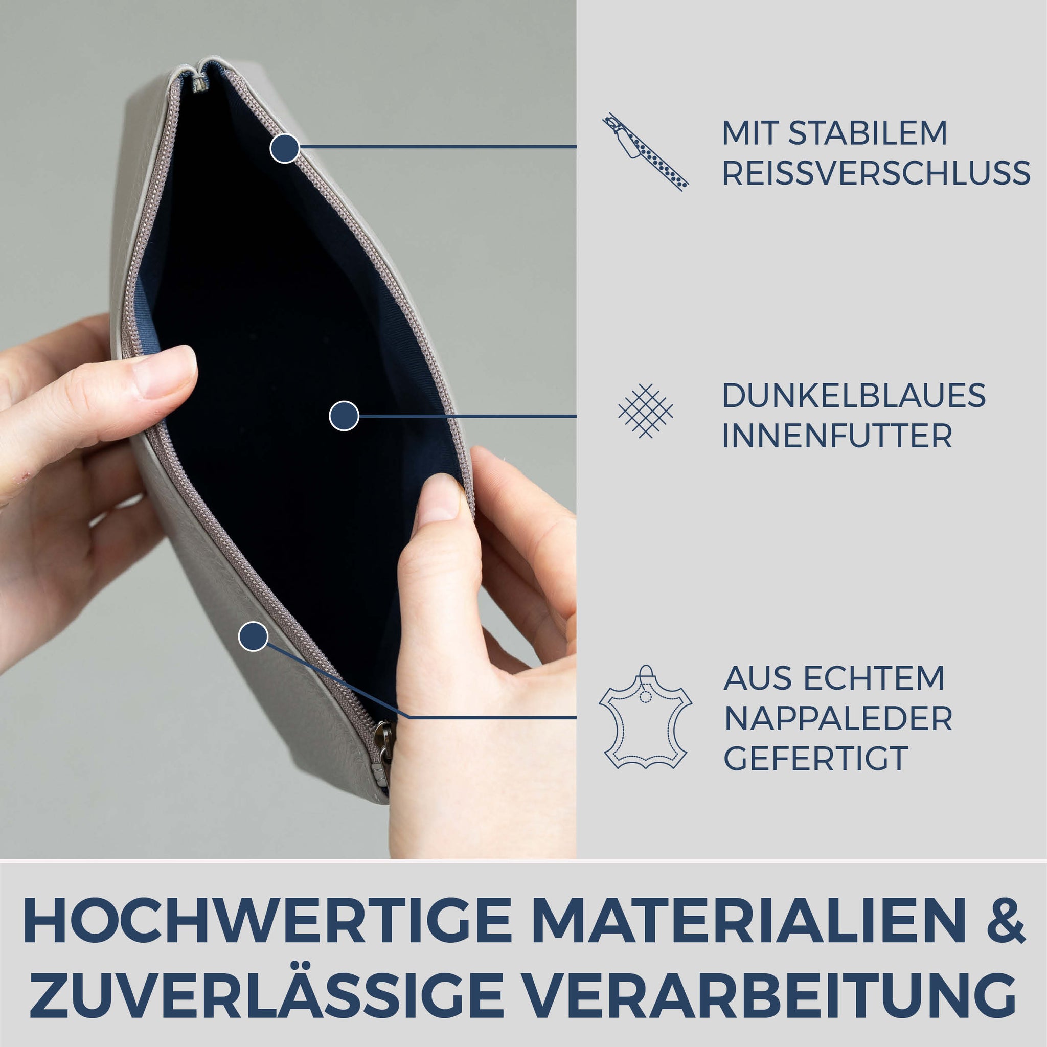 Schminktasche Kosmetiktasche (Genarbt)