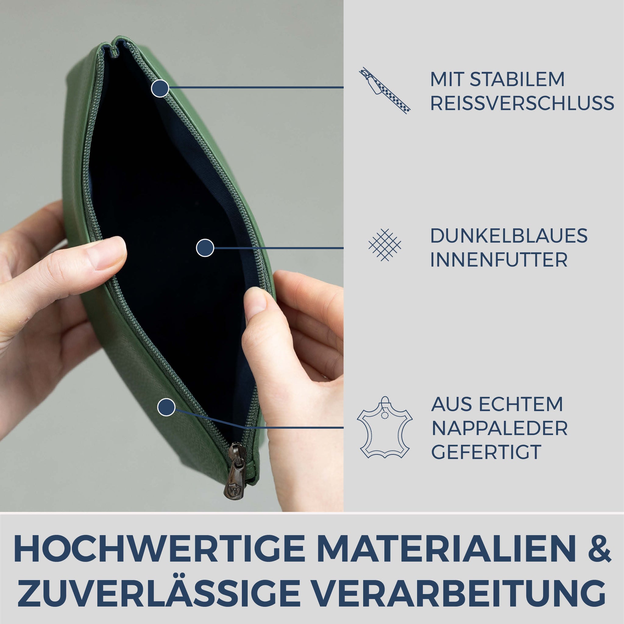 Schminktasche Kosmetiktasche (Genarbt)