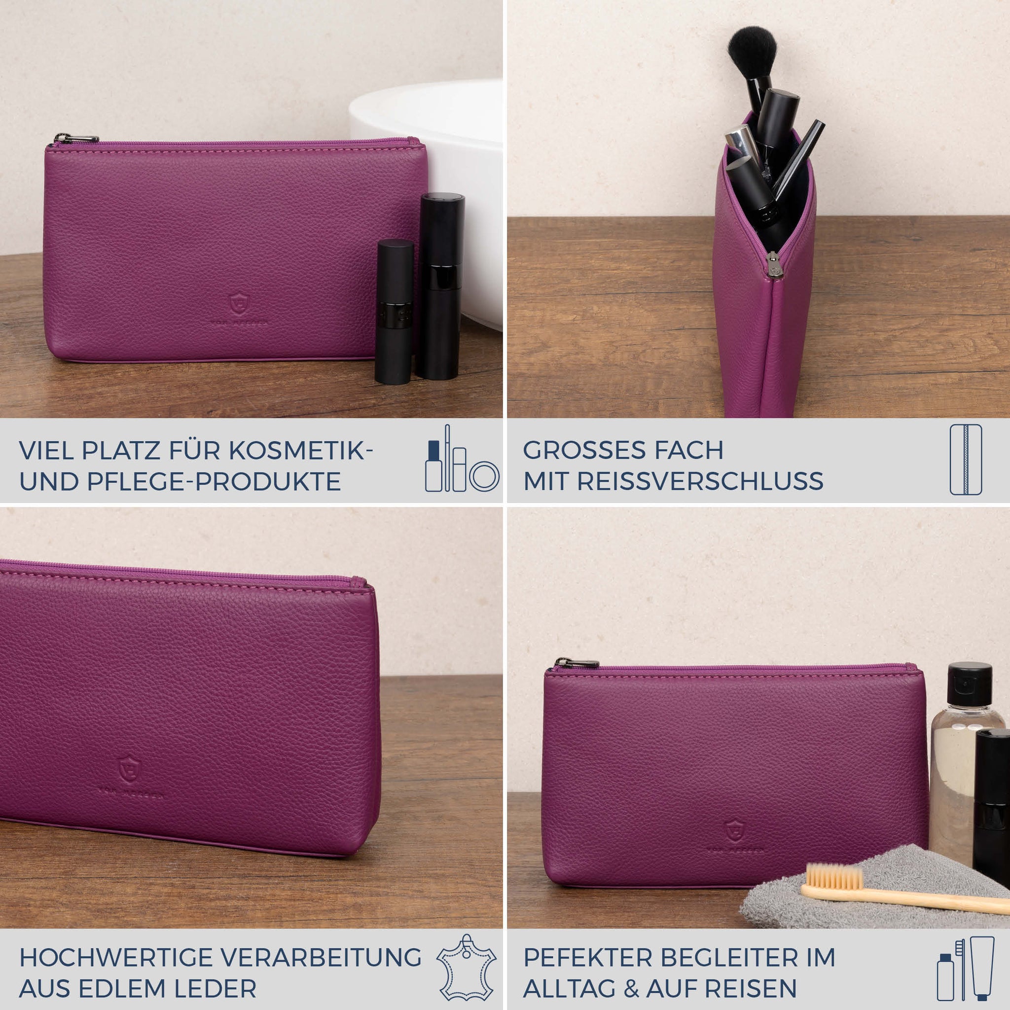 Schminktasche Kosmetiktasche (Genarbt)