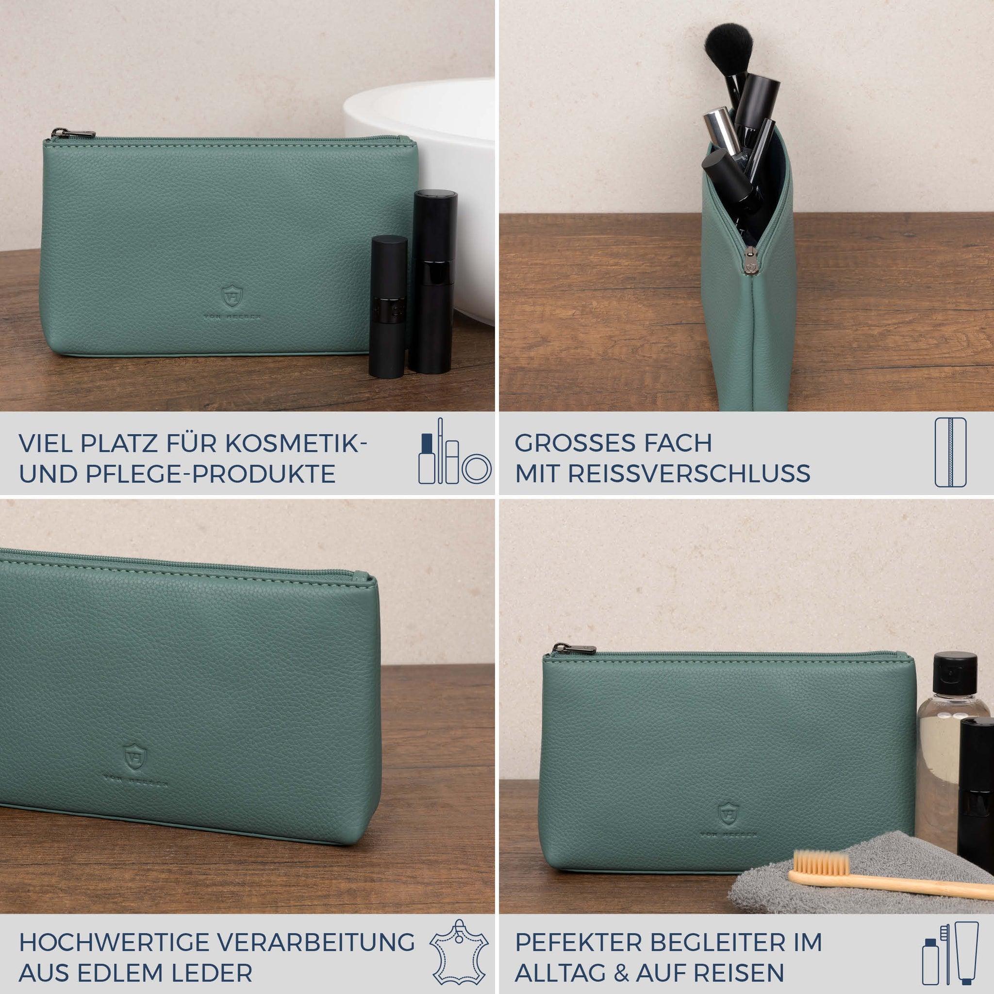 Schminktasche Kosmetiktasche (Genarbt)