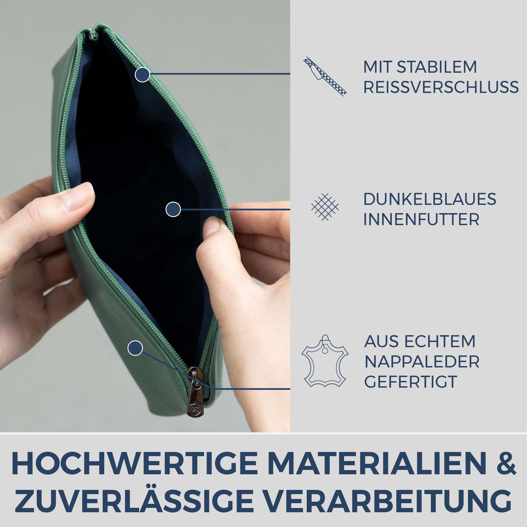 Schminktasche Kosmetiktasche (Genarbt)