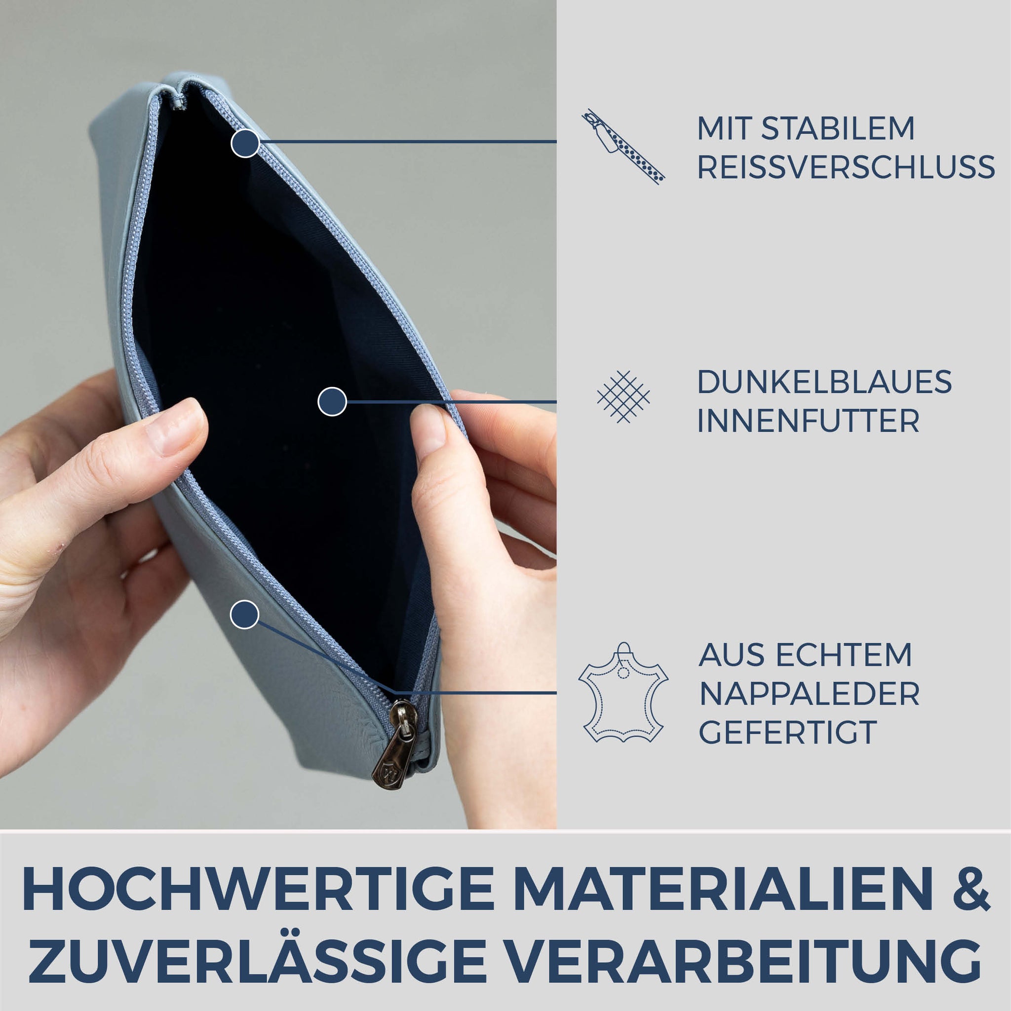 Schminktasche Kosmetiktasche (Genarbt)