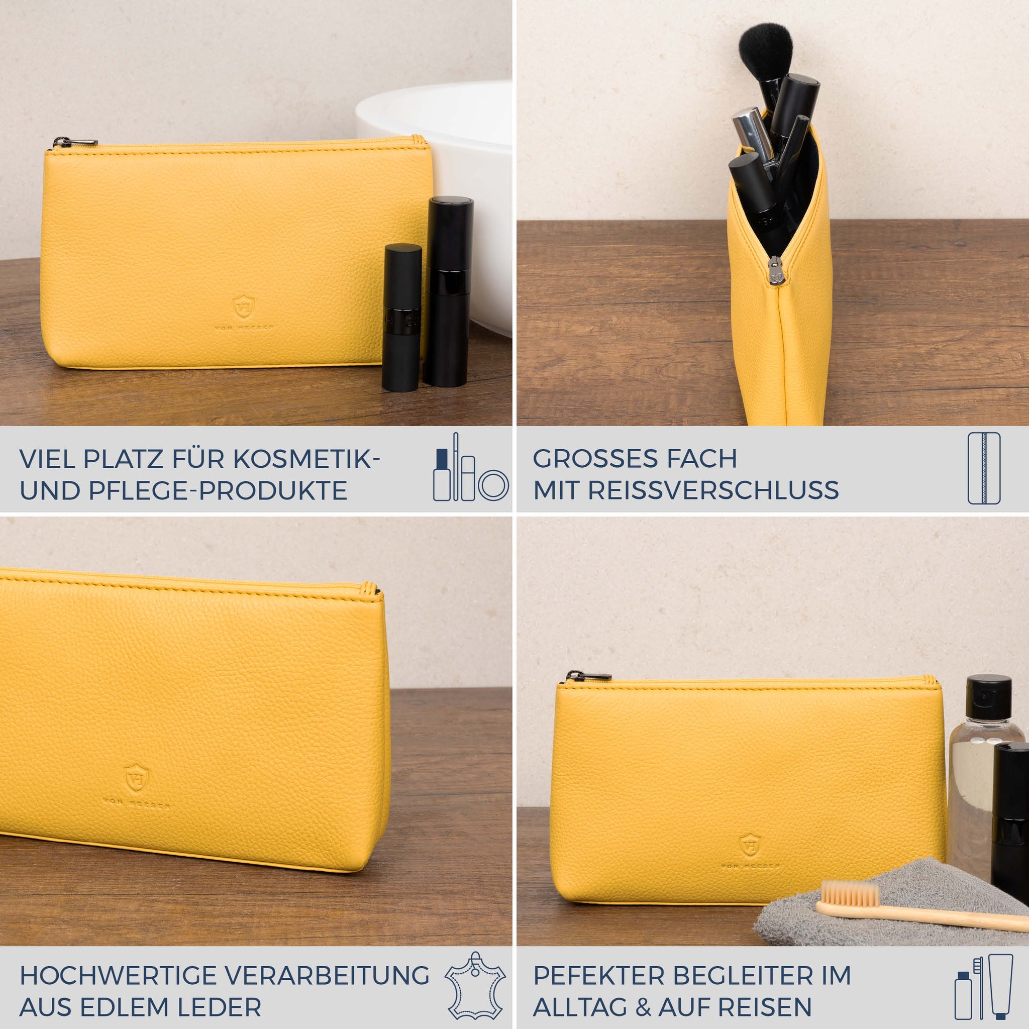 Schminktasche Kosmetiktasche (Genarbt)